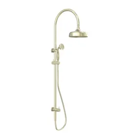 Nero York Twin Shower With Metal Hand Shower Aged Brass