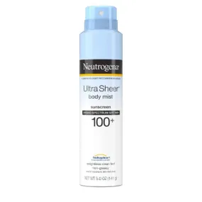 Neutrogena Ultra Sheer Body Mist Sunscreen, SPF 100 , 5 Fl Oz