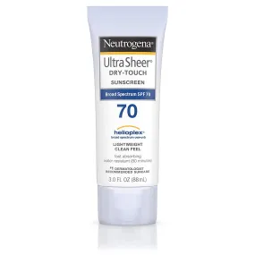 Neutrogena Ultra Sheer Dry-Touch Sunscreen Lotion, Broad Spectrum SPF 70