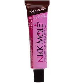 Nikk Mole Permanent Dye For Eyelashes & Brows - Dark Brown 15ml