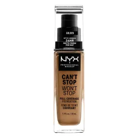 NYX - Can't Stop Won't Stop 24HR Full Coverage Foundation Golden - 1 fl oz (30 ml)