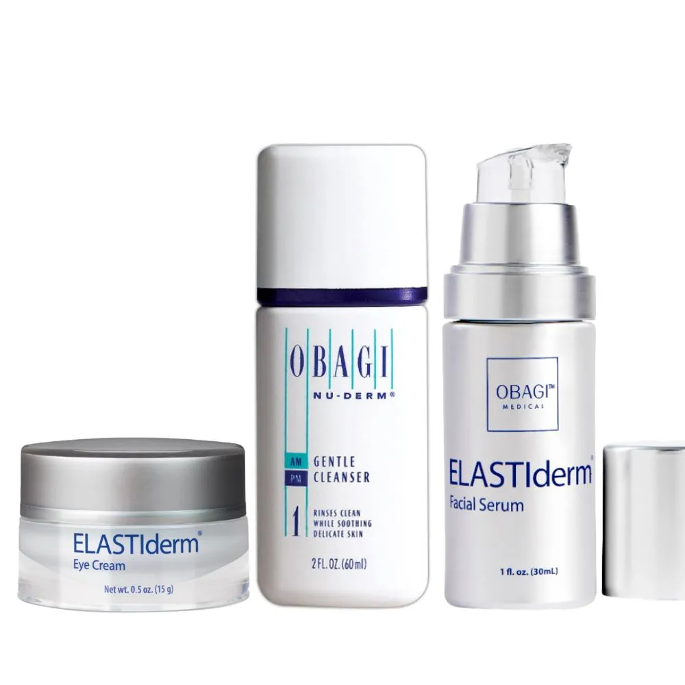 Obagi Elastiderm Power DUO (Elastiderm Facial Serum   Elastiderm Eye Cream   FREE Gentle Cleanser Trial Size) $325 Value