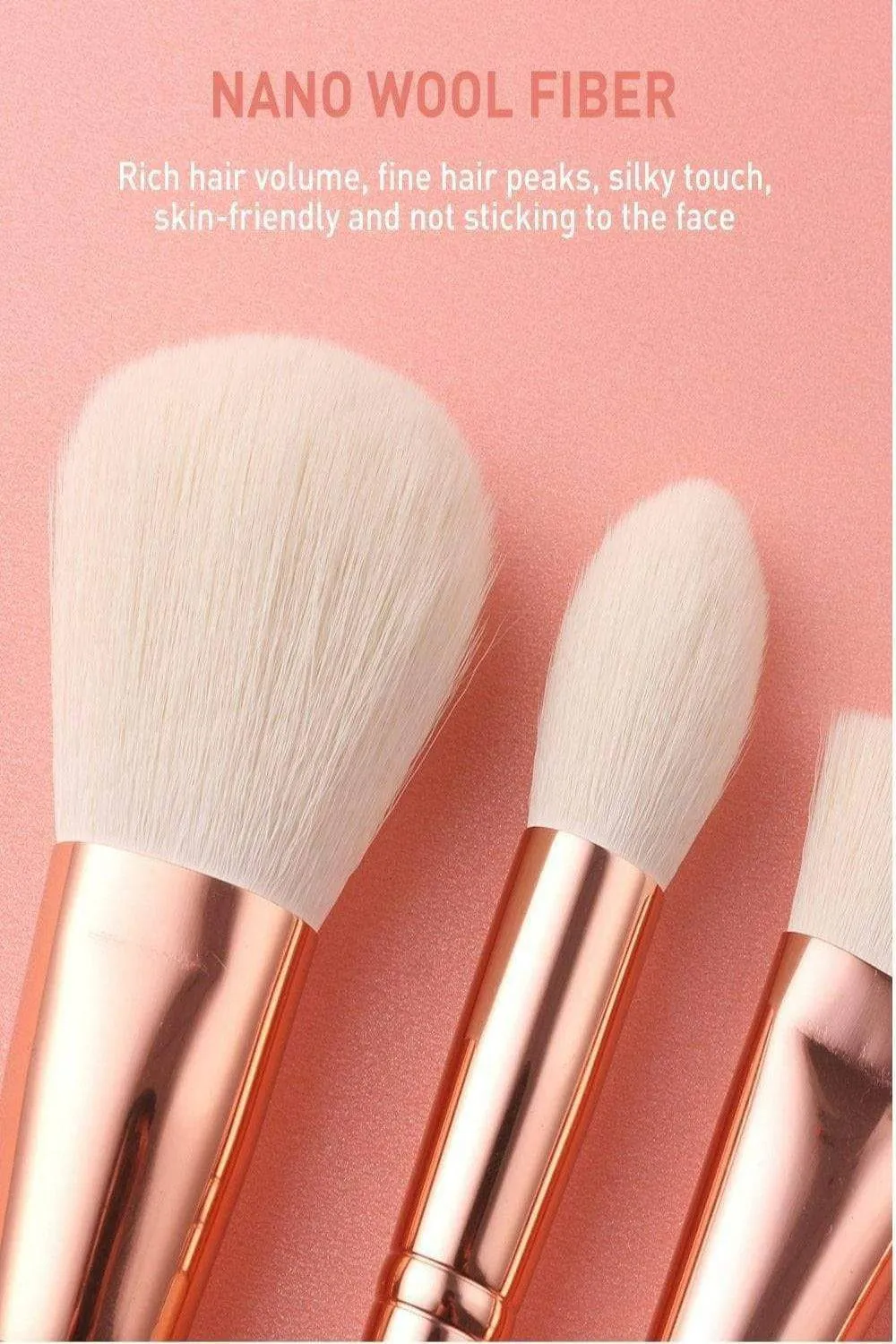 Pink Rose Gold Blending Makeup brush Set - 15 Pack