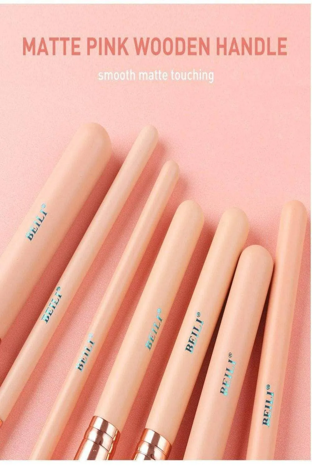 Pink Rose Gold Blending Makeup brush Set - 15 Pack