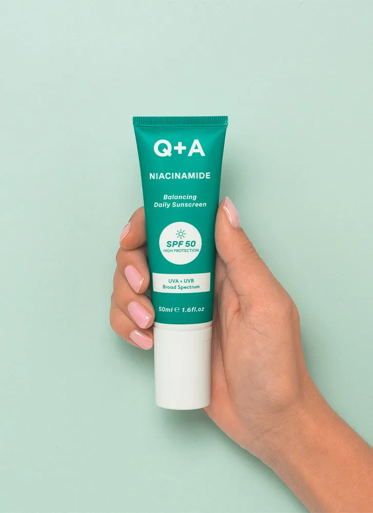 Q A Niacinamide SPF50 Balancing Facial Sunscreen