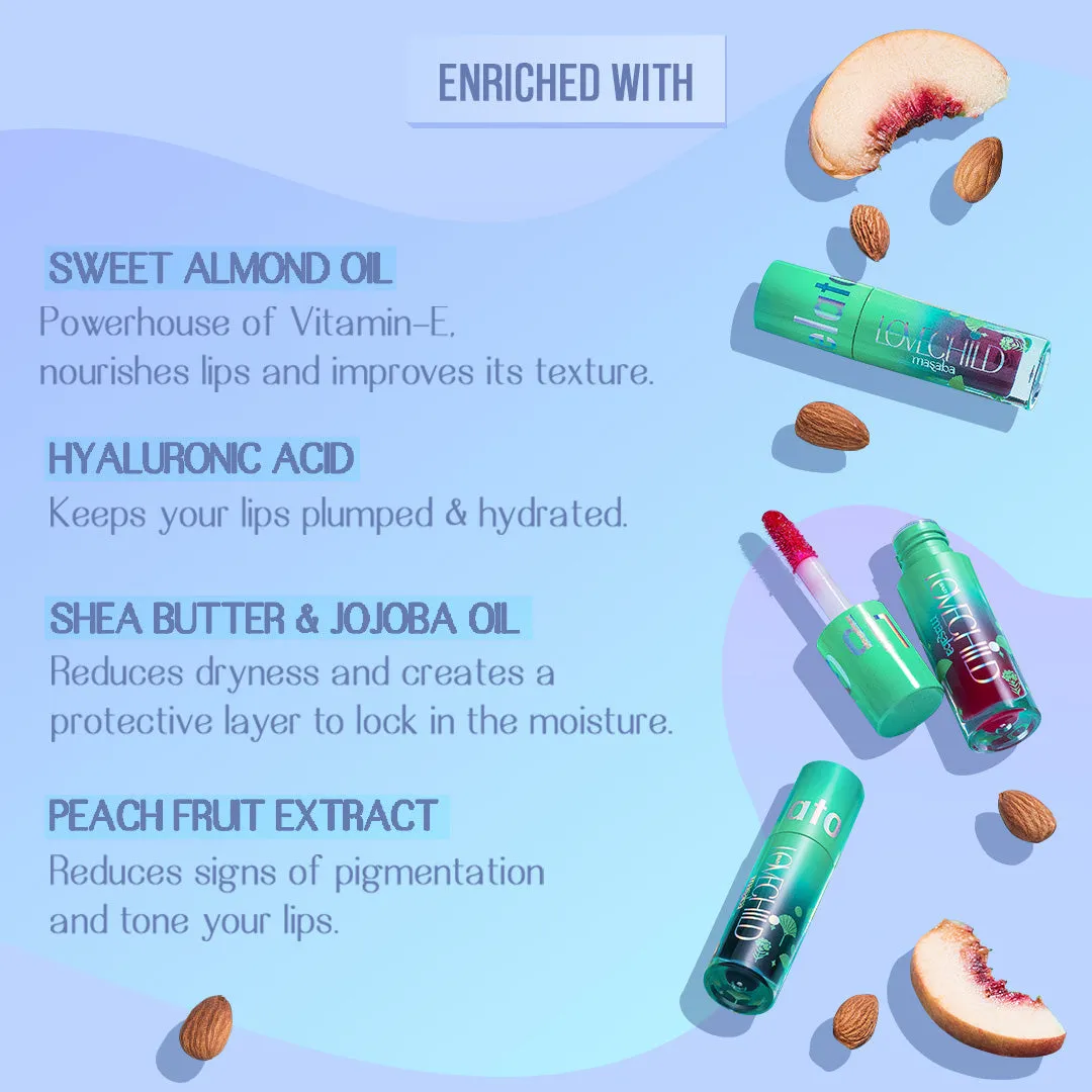 Raspberry Rose- Lip Gelato Tinted Lip Oil  (Pink) Ultra-luminous Finish