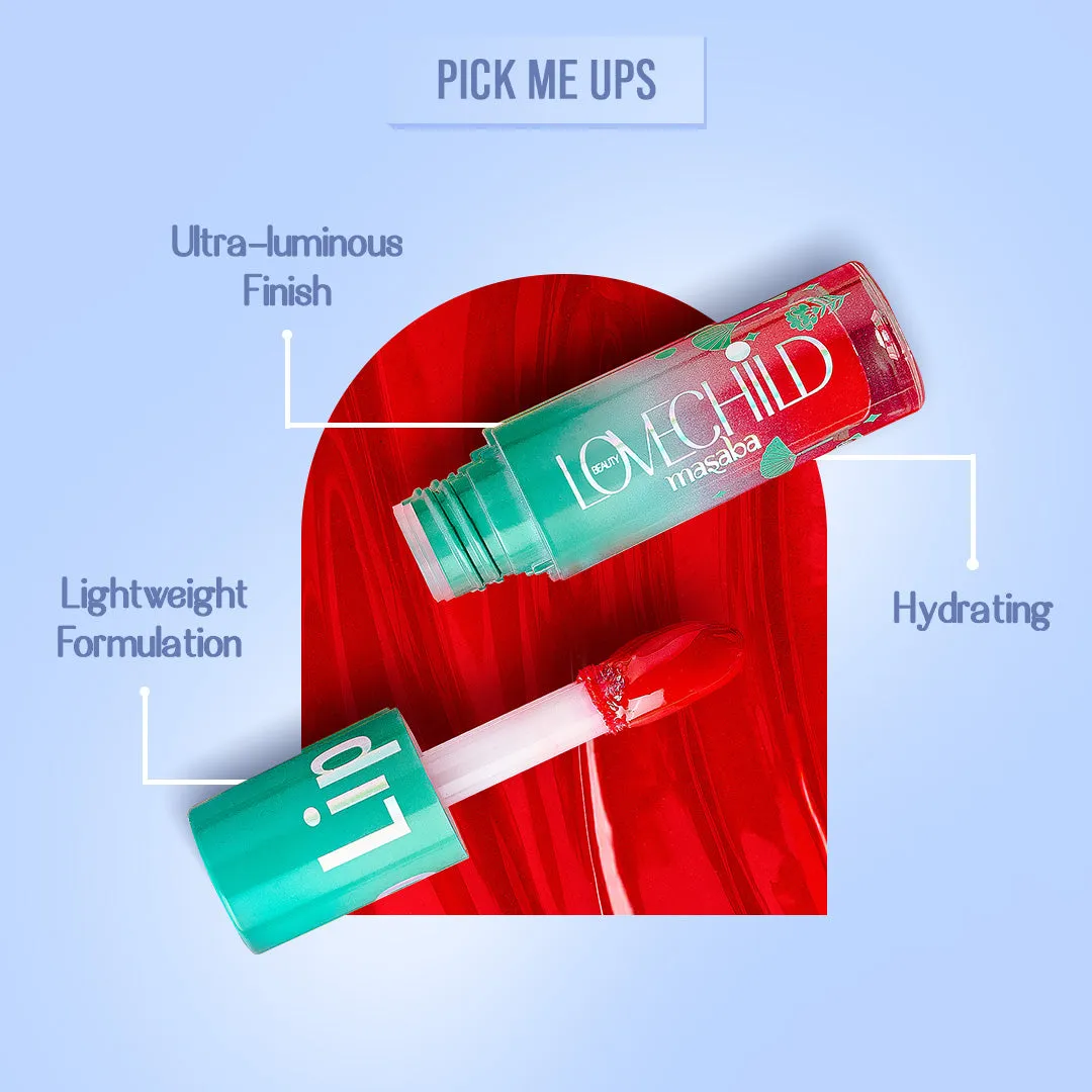 Raspberry Rose- Lip Gelato Tinted Lip Oil  (Pink) Ultra-luminous Finish