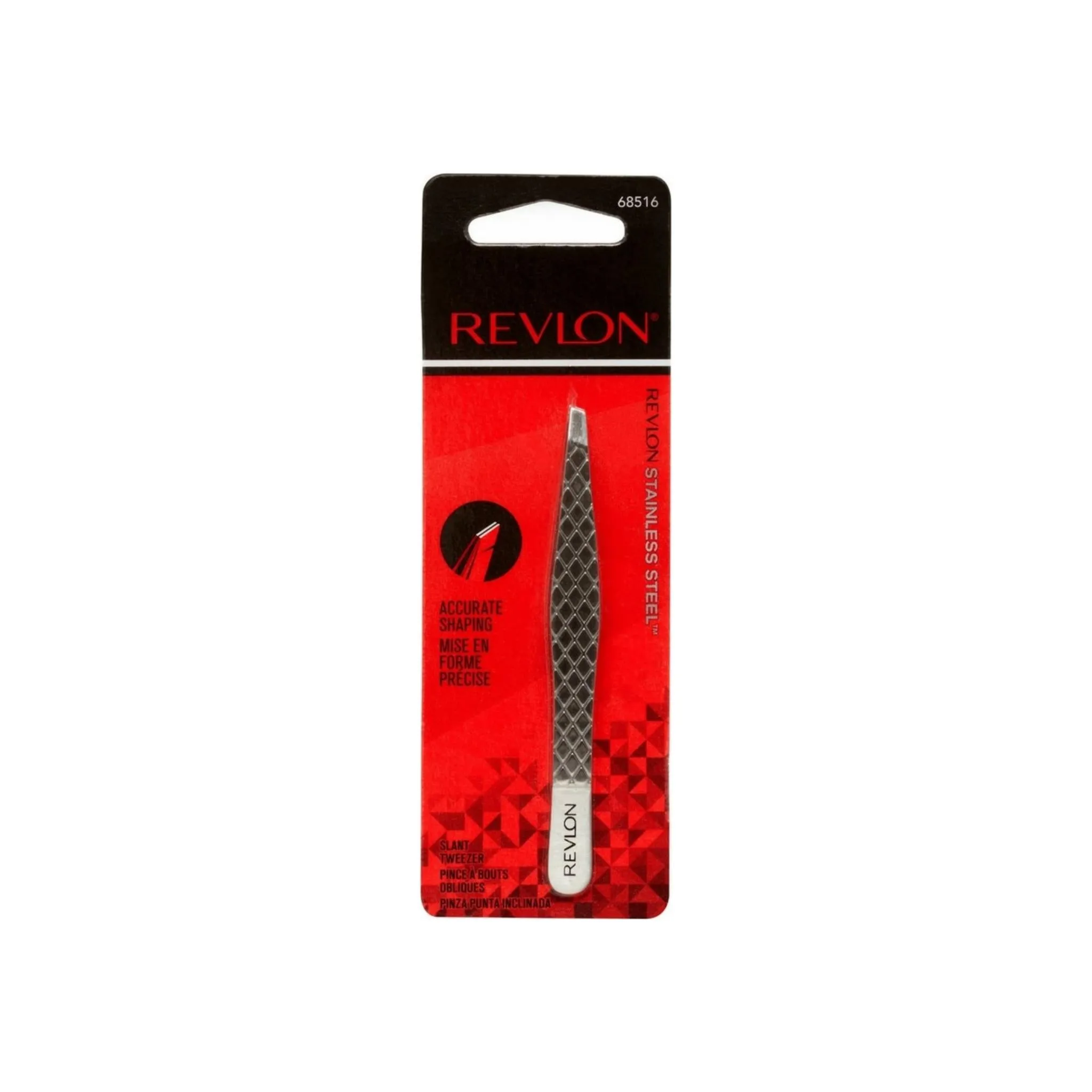 Revlon Stainless Steel Accurate Shaping, Slant Tweezer 1 ea