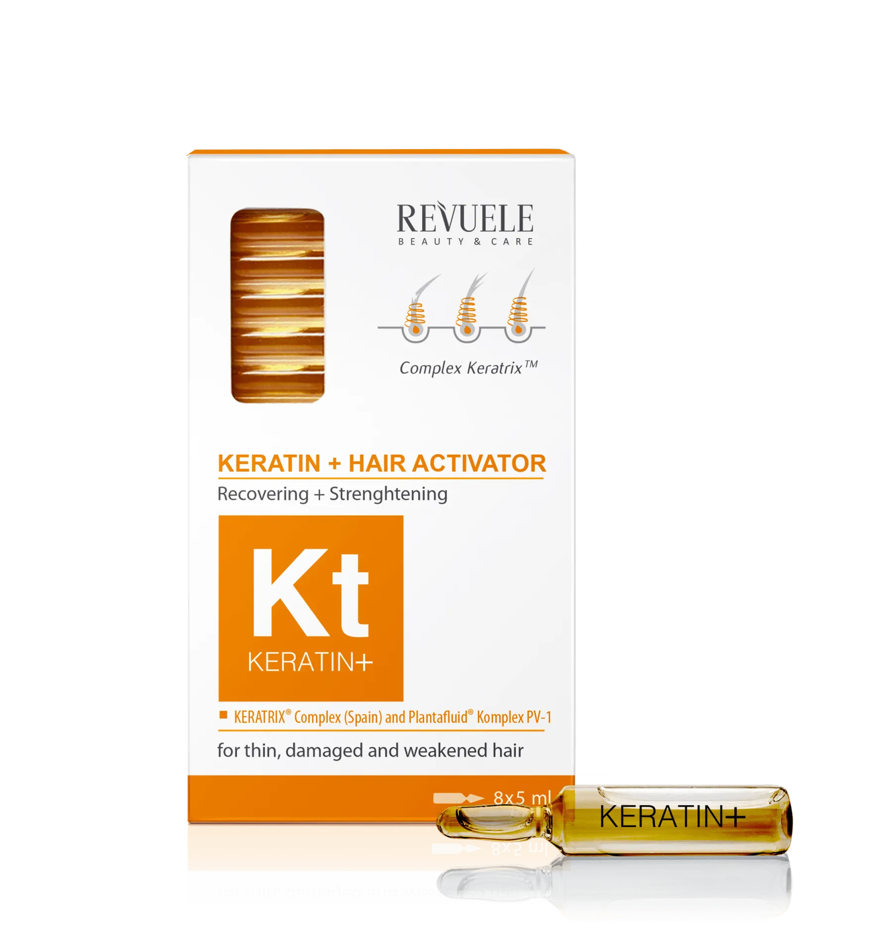 Revuele Keratin Ampoules Hair 8x5ML