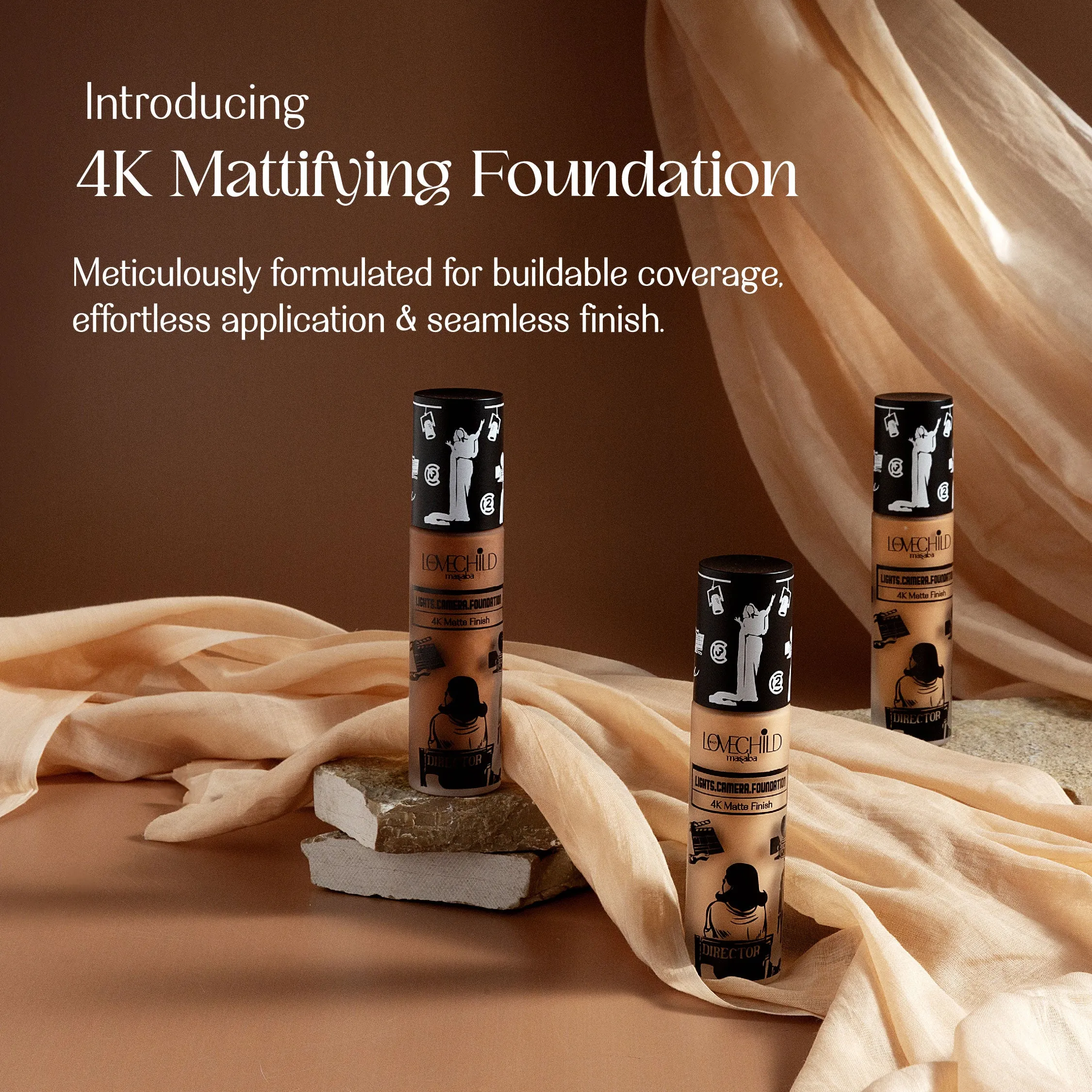 Soft Nude Dahhling- Lights Camera Foundation  4K Matte Finish