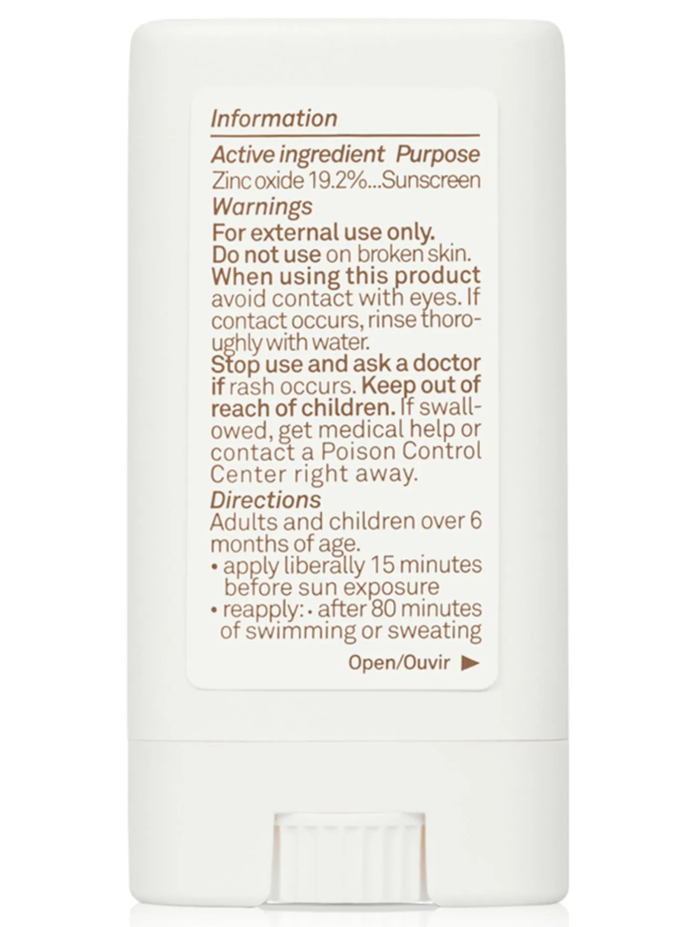 SPF 50 Mineral Face Stick Sunscreen